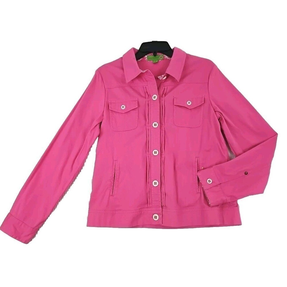 Island Republic ~Woman Size 8~ Pink Lightweight Casual Jacket/Shacket Unlined.